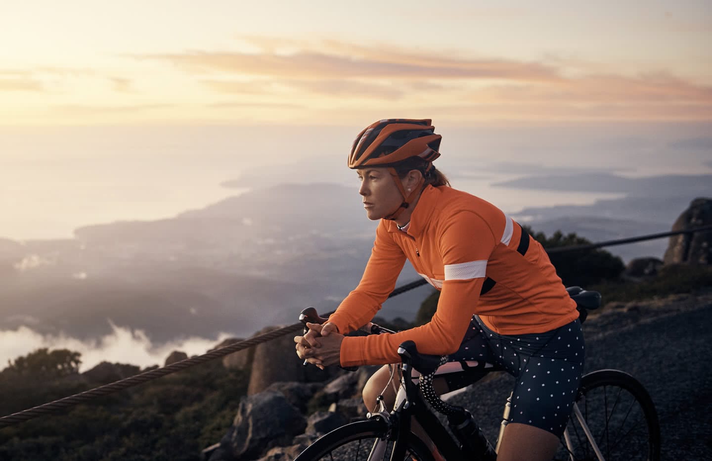 female riding a bike