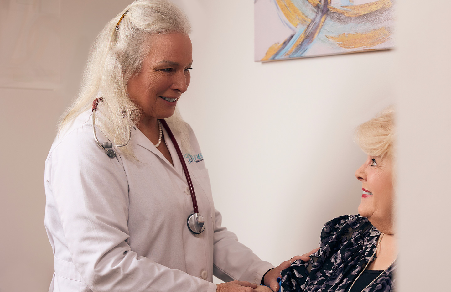 Doctor facing patient
