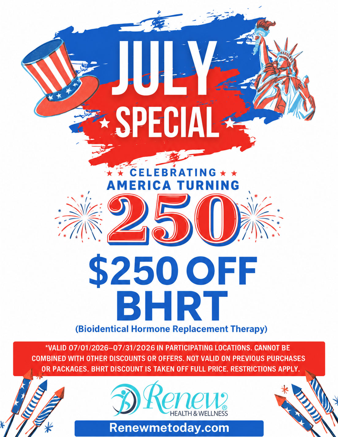 renew's july special $250 off BHRT